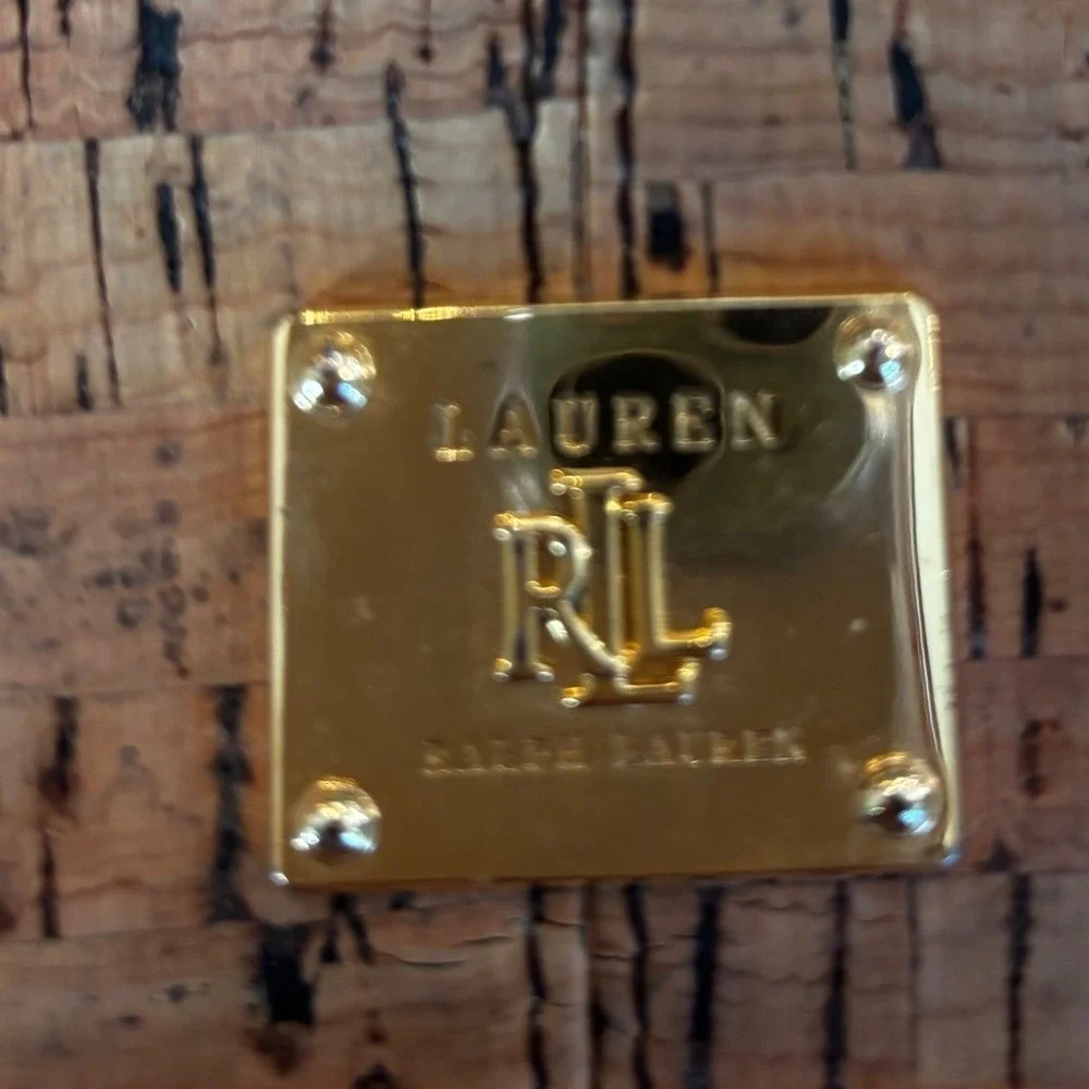 Lauren Ralph‎ Lauren Orange Cork Wristlet Clutch Purse